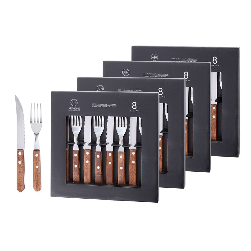 ARTHOME - Set Parrilla 32 Piezas Acero Inoxidable Arthome PAR69