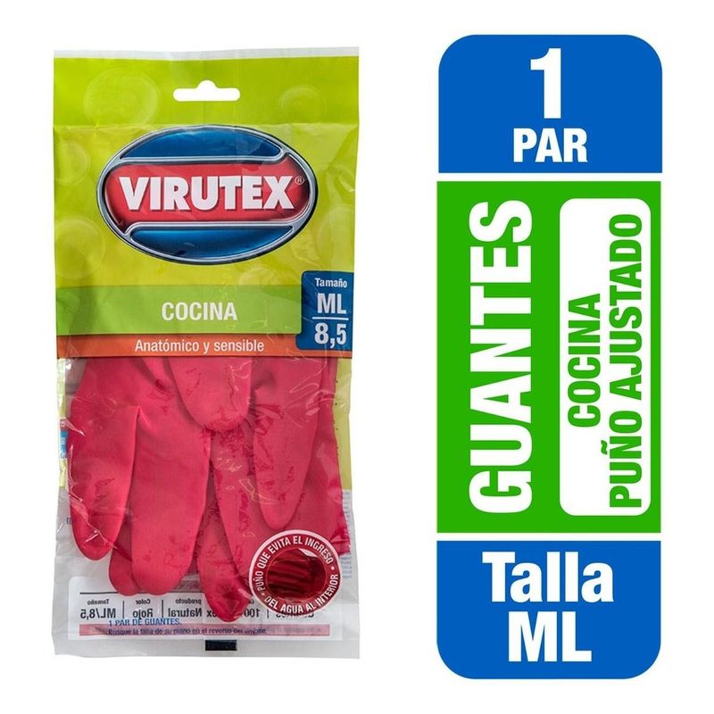 VIRUTEX - Guantes Cocina Talla Ml Puño Ajustado Virutex