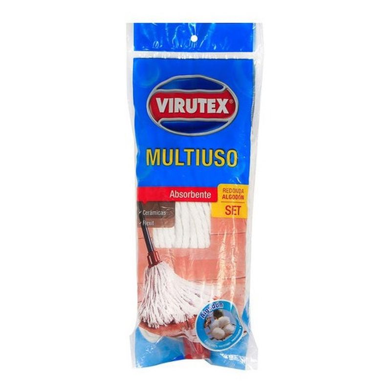 VIRUTEX - Mopa Redonda Set Extra Grande Algodón Absorbente Virutex