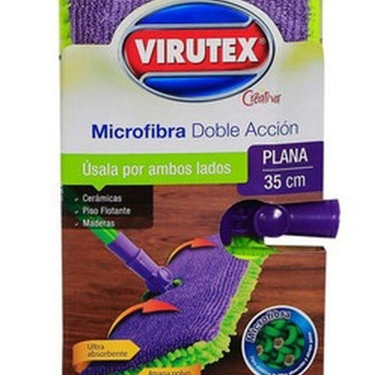 VIRUTEX - Mopa Plana Repuesto Microfibra Ultra Absorbente Virutex