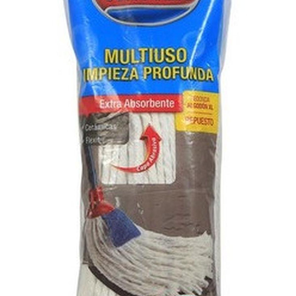 VIRUTEX - Mopa Redonda Repuesto Extra Grande Algodón Absorb Virutex