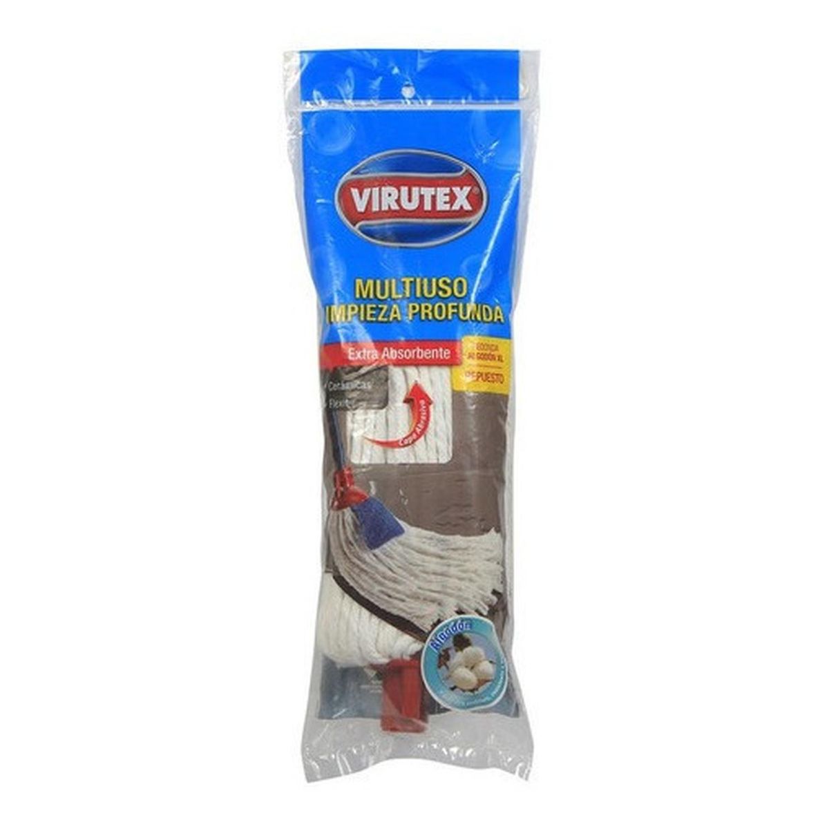 VIRUTEX - Mopa Redonda Repuesto Extra Grande Algodón Absorb Virutex