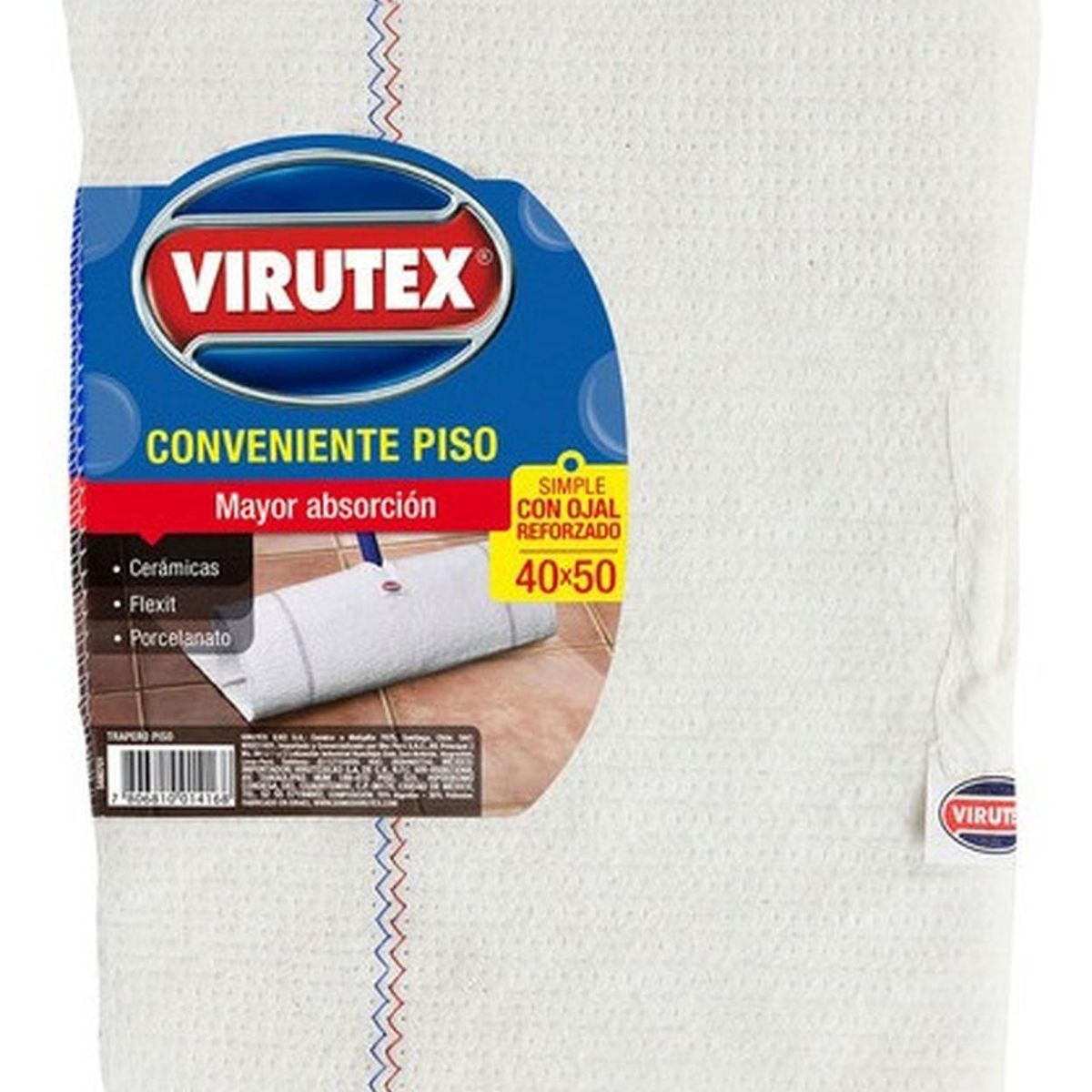 VIRUTEX - Trapero Algodón X1 Simple Con Ojal Absorbente Virutex
