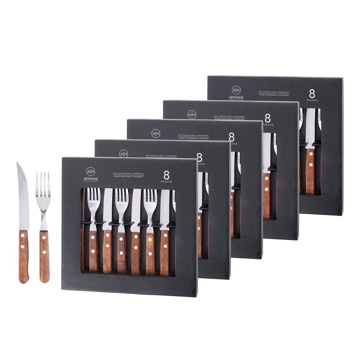 ARTHOME - Set Parrilla 40 Piezas Acero Inoxidable Arthome PAR70