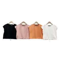 GARSIL - Crop Top Para Mujer - Polera Sin Mangas Ajustable En Cintura