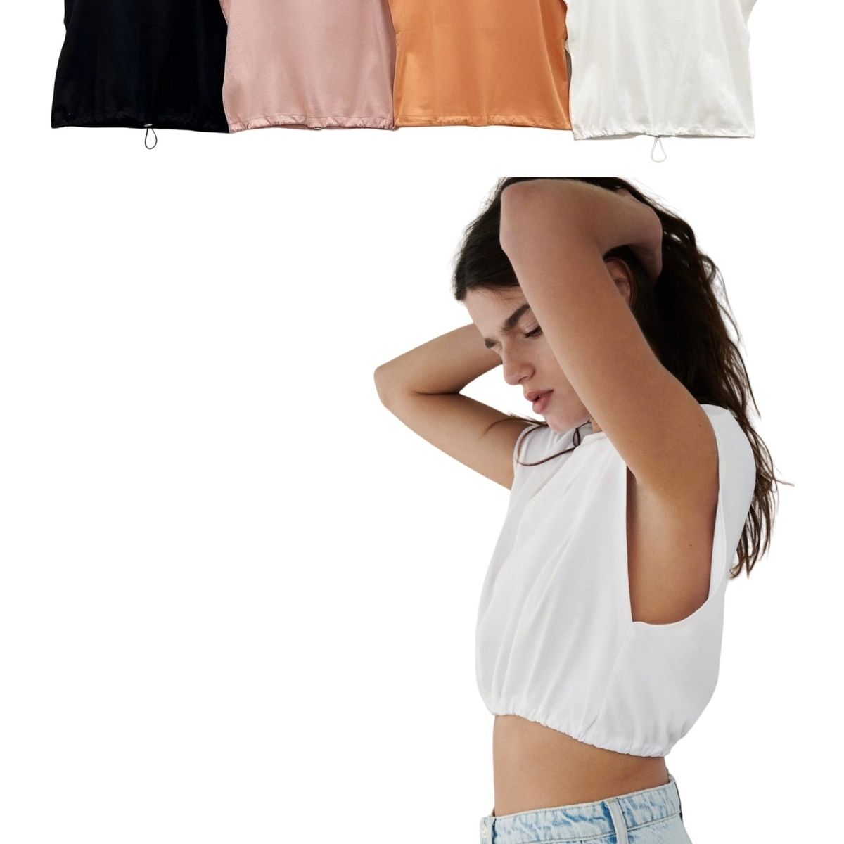 GARSIL - Crop Top Para Mujer - Polera Sin Mangas Ajustable En Cintura