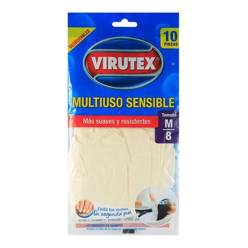 VIRUTEX - Guantes Desechables Talla M X10 Virutex
