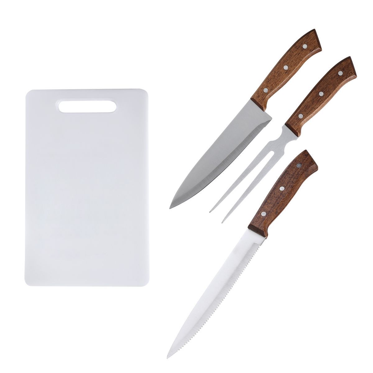 ARTHOME - Set Parrilla 04 Piezas Acero Inoxidable Arthome PAR74