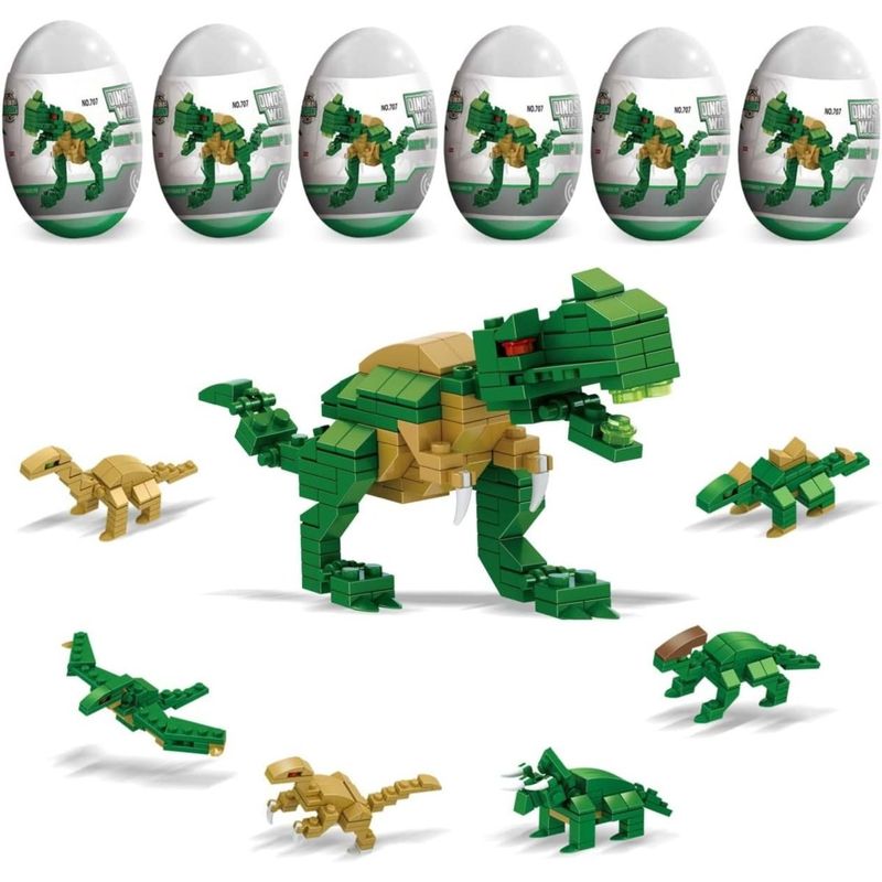OEM - Juegos De Bloques De Construcción De Mini Dinosaurios 6 en 1