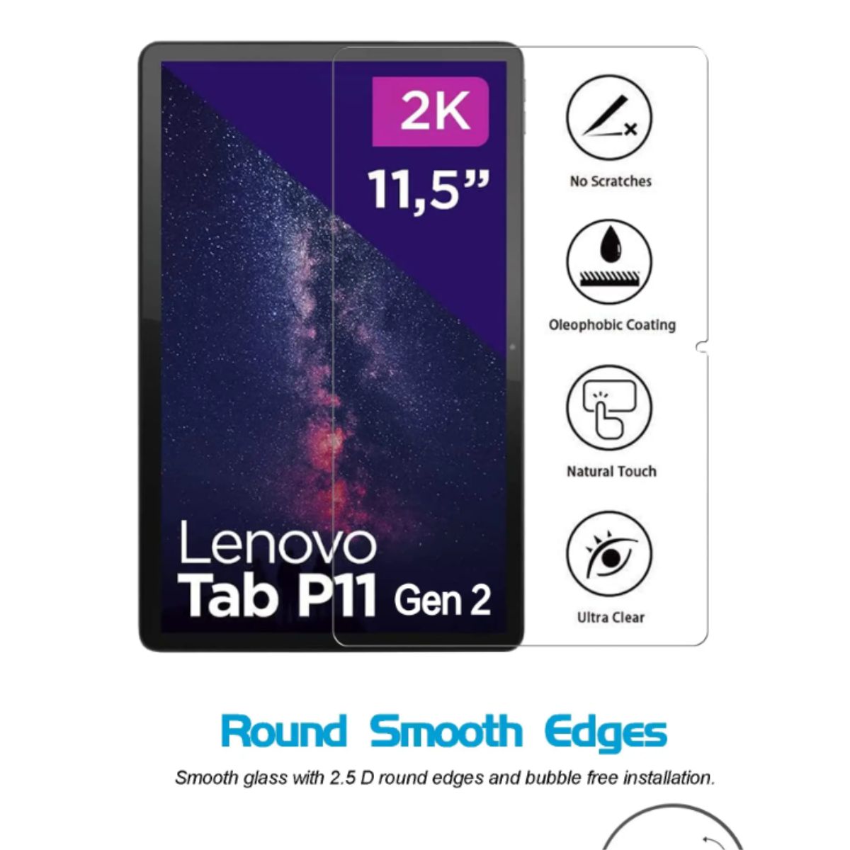 GENERICO - Lámina Mica Vidrio Para Tablet Lenovo Tab P11 2da Gene 11.5