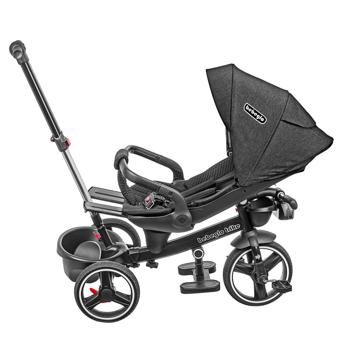 BEBEGLO - Triciclo 2 en 1 Bebeglo RS-4110-3 Negro