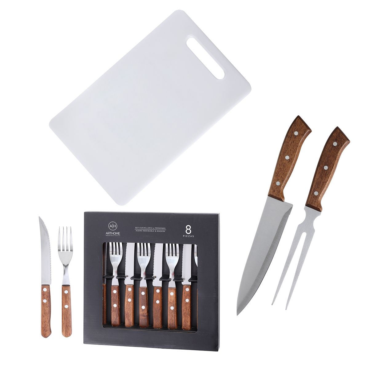 ARTHOME - Set Parrilla 11 Piezas Acero Inoxidable Arthome PAR77