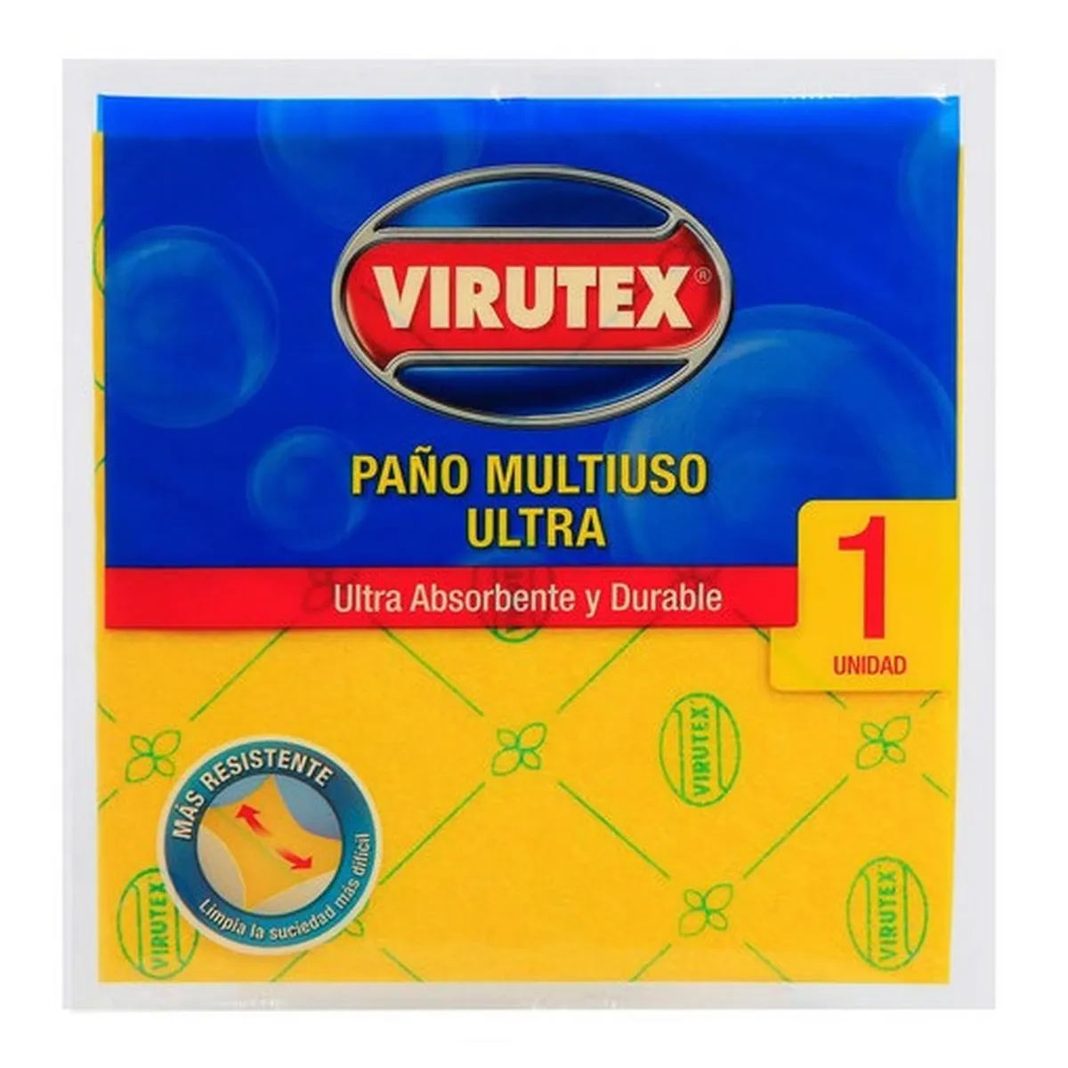 VIRUTEX - Paño Multiuso Ultra X1 Ultra Absorbente Amarillo Virutex