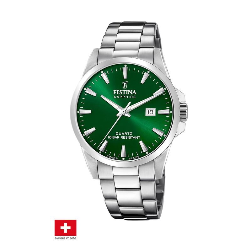 FESTINA SWISS - Reloj F20024/6 Festina Swiss Verde Hombre Swiss Made