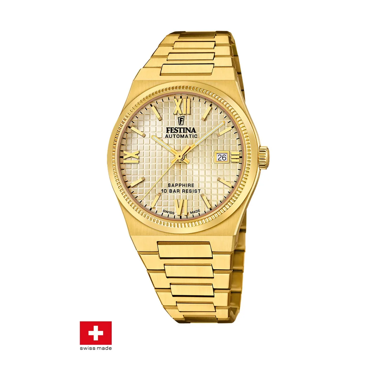 FESTINA SWISS - Reloj F20032/2 Festina Swiss Dorado Hombre My Swiss Time