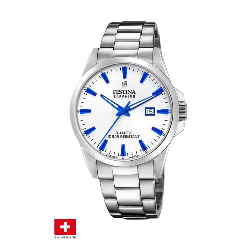 FESTINA SWISS - Reloj F20024/5 Festina Swiss Blanco Hombre Swiss Made