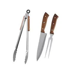 ARTHOME - Set Parrilla 03 Piezas Acero Inoxidable PAR81