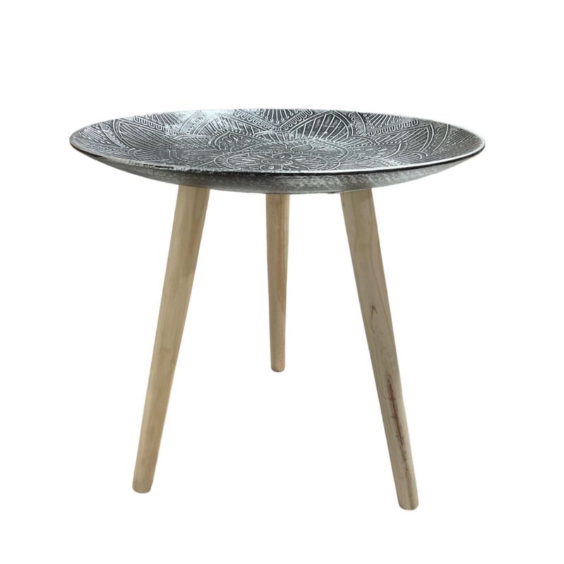 GENERICO - Mesa Lateral Dorada Mandala Mesa De Centro Decoración 50cm
