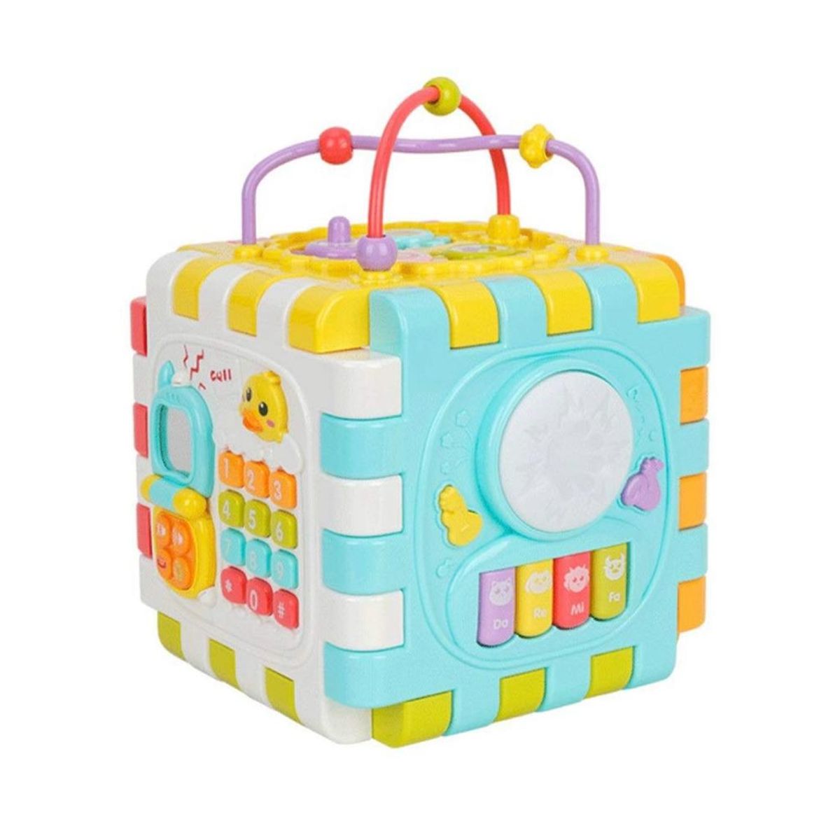 BEST HOUSE - Juguete cubo 6 en 1 didáctico y con sonidos
