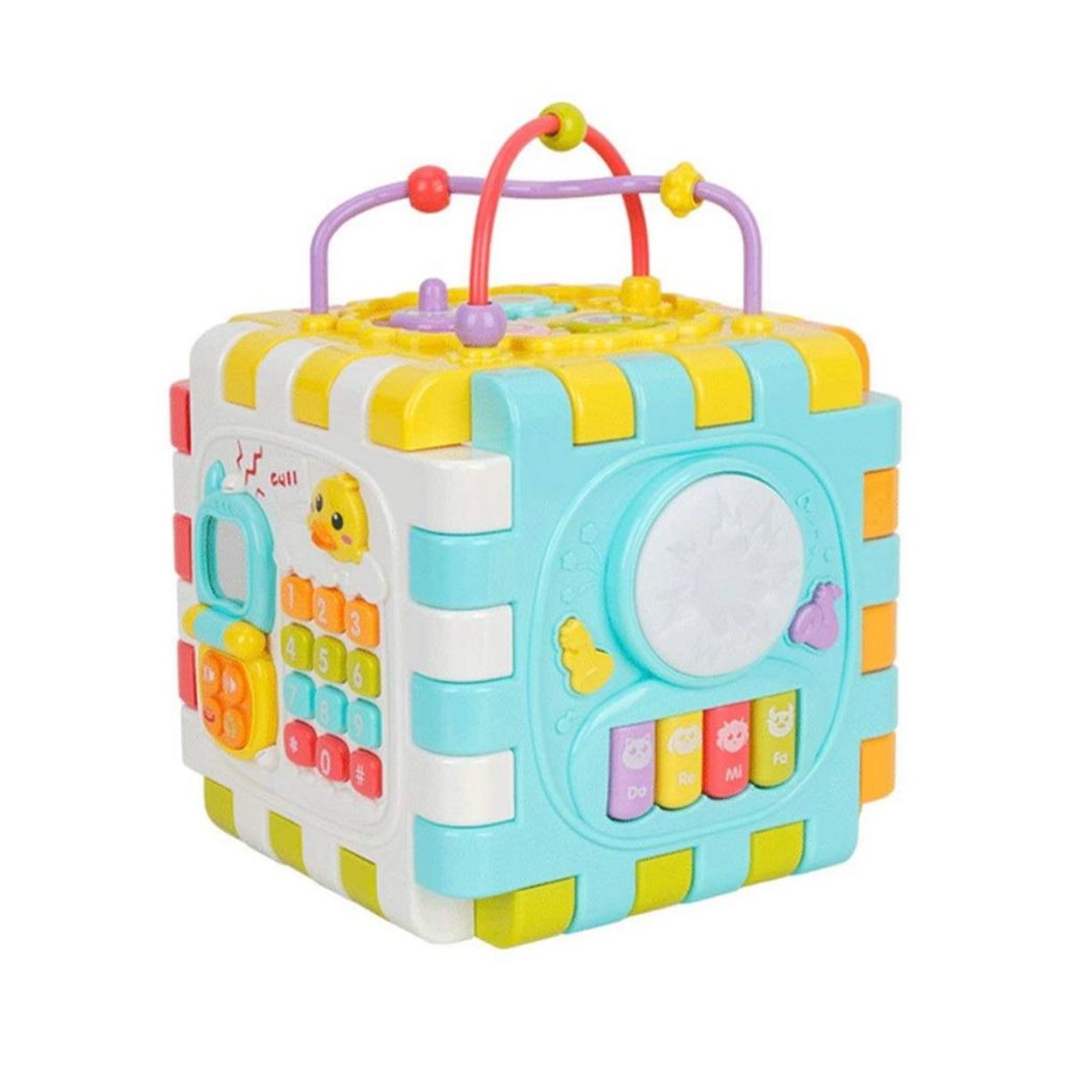 BEST HOUSE - Juguete cubo 6 en 1 didáctico y con sonidos