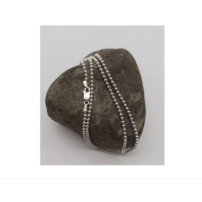 GENERICO - Cadena Hombre Militar 50 Cm Plata Italiana 925