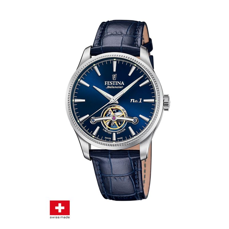 FESTINA SWISS - Reloj F1902/6 Festina Swiss Azul Hombre Swiss Made