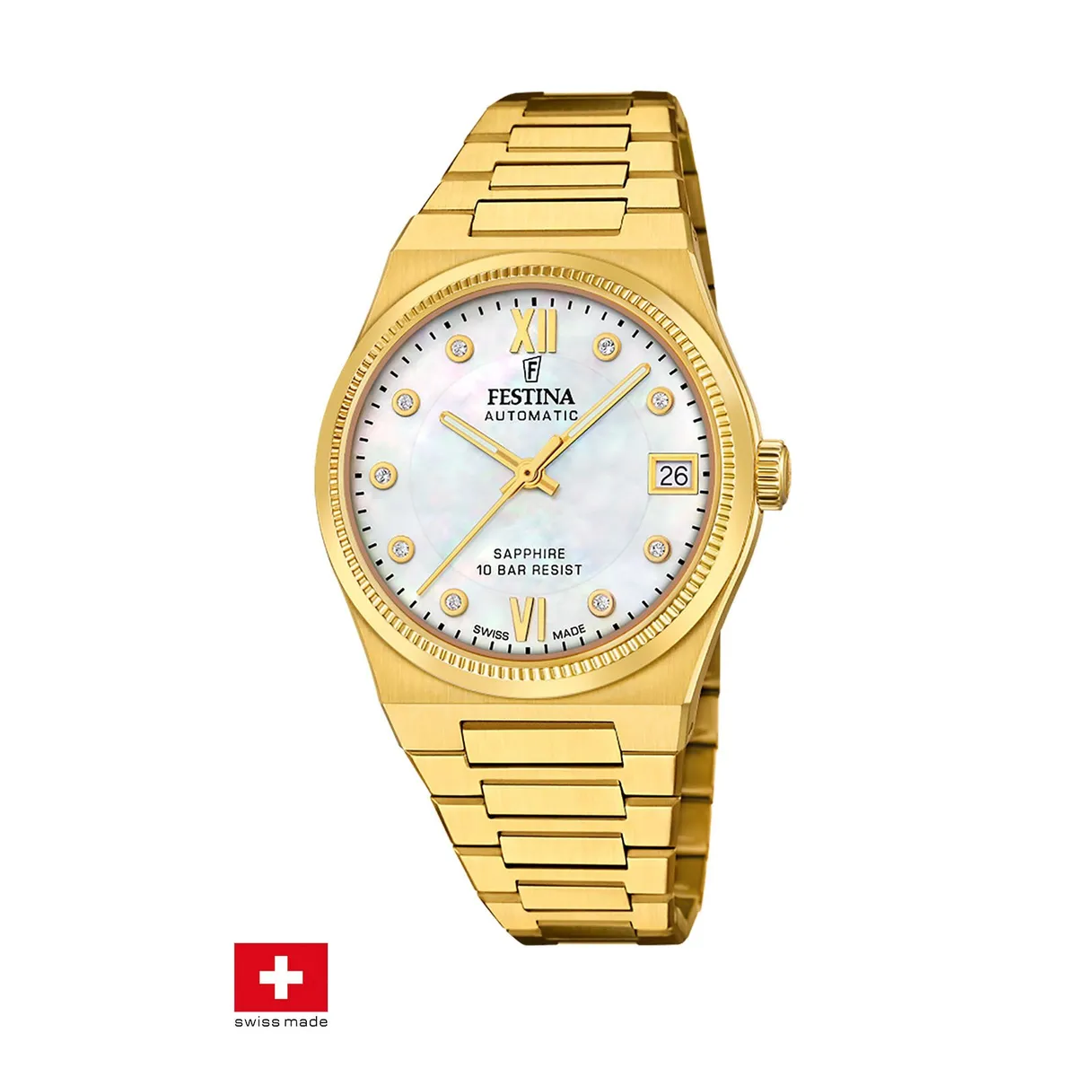 FESTINA SWISS - Reloj F20033/1 Festina Swiss Blanco Mujer My Swiss Time