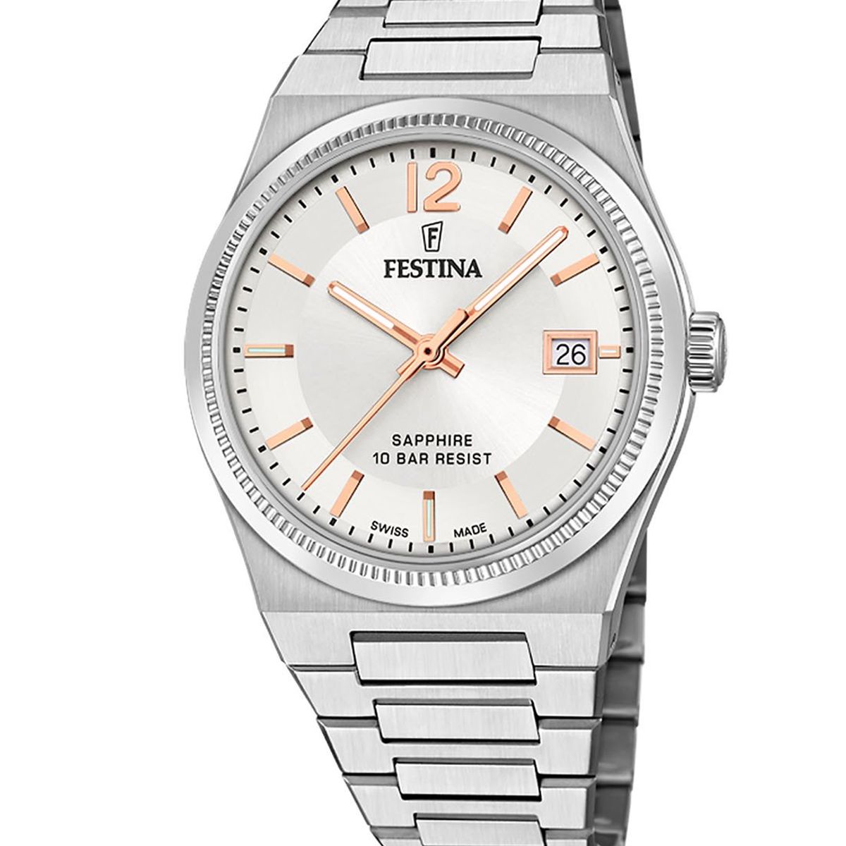 FESTINA SWISS - Reloj F20035/2 Festina Swiss Plateado Mujer My Swiss Time