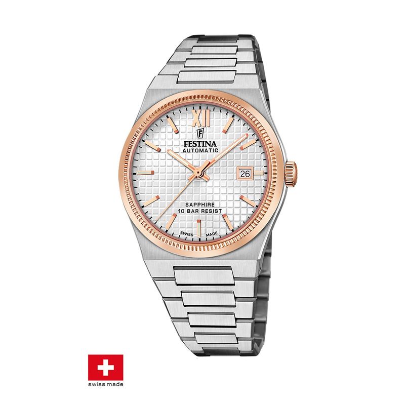 FESTINA SWISS - Reloj F20030/1 Festina Swiss Plateado Hombre My Swiss Time