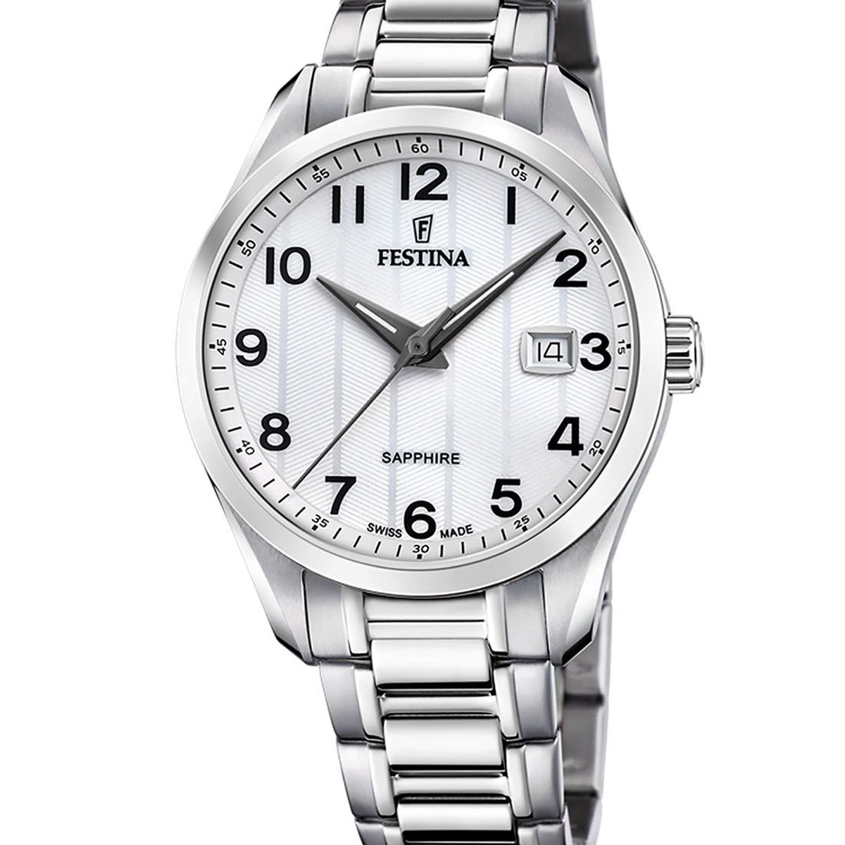 FESTINA SWISS - Reloj F20026/1 Festina Swiss Plateado Hombre Crono Deportivo