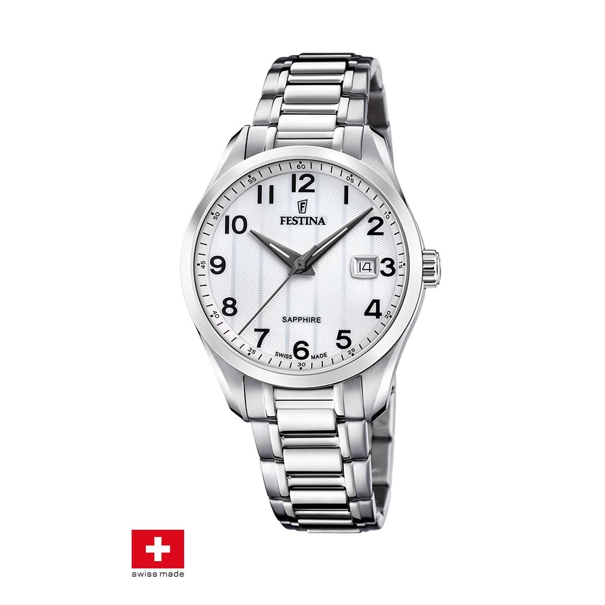 FESTINA SWISS - Reloj F20026/1 Festina Swiss Plateado Hombre Crono Deportivo