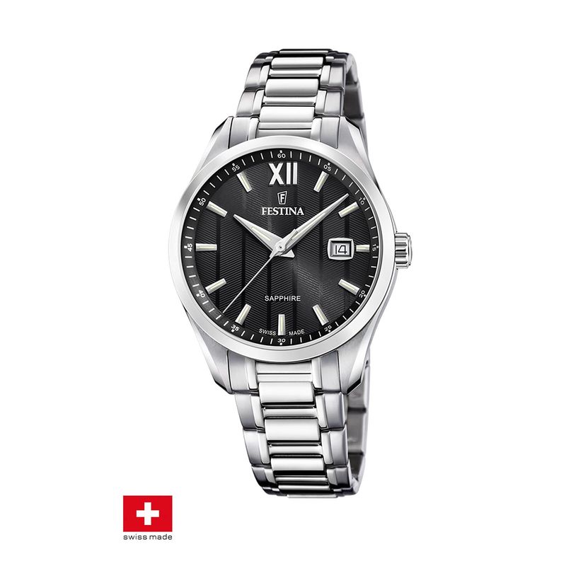 FESTINA SWISS - Reloj F20026/4 Festina Swiss Negro Hombre Crono Deportivo