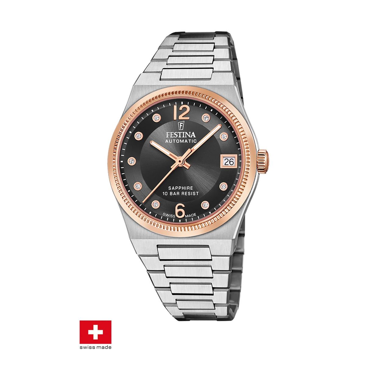 FESTINA SWISS - Reloj F20031/3 Festina Swiss Negro Mujer My Swiss Time
