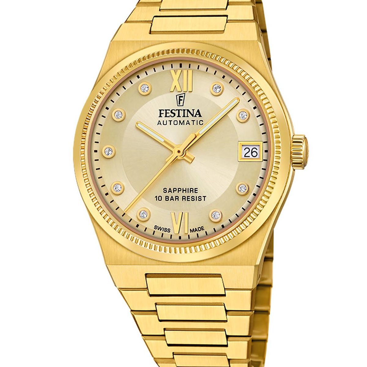 FESTINA SWISS - Reloj F20033/2 Festina Swiss Dorado Mujer My Swiss Time