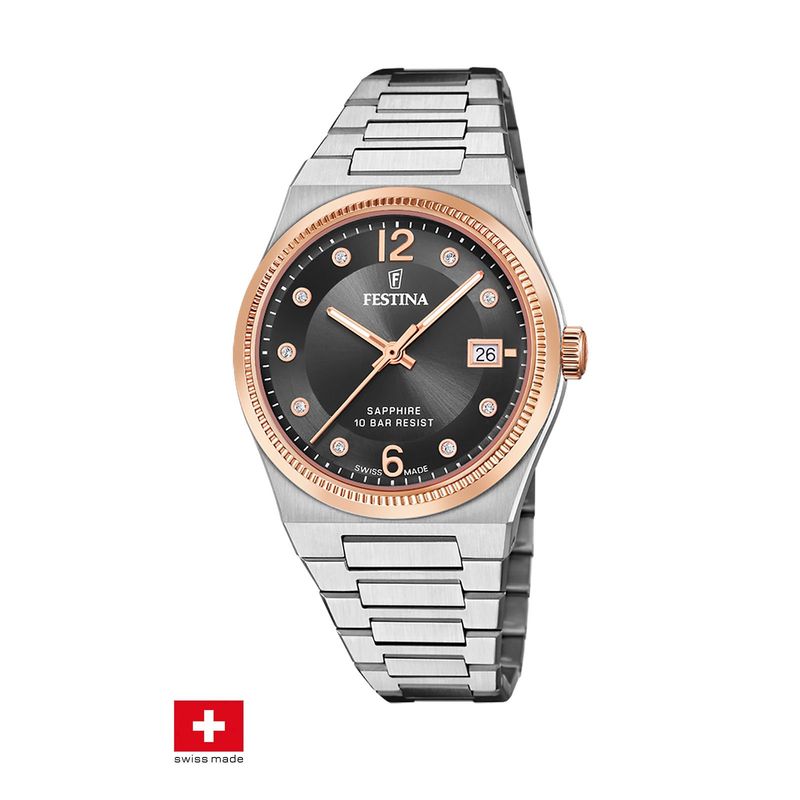 FESTINA SWISS - Reloj F20037/3 Festina Swiss Negro Mujer My Swiss Time