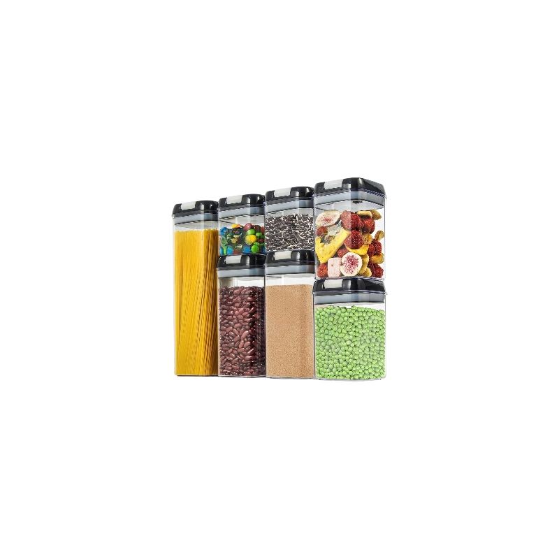 GENERICO - Set De 7 Contenedores Hermeticos De Plastico Cocina Despensa