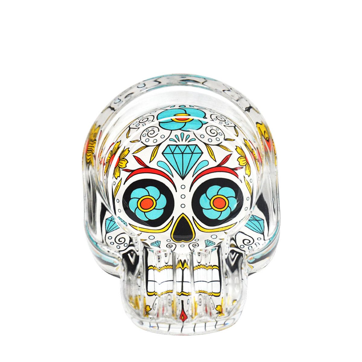 GENERICO - Cenicero De Calavera Catrina De Vidrio Modelo Surtido