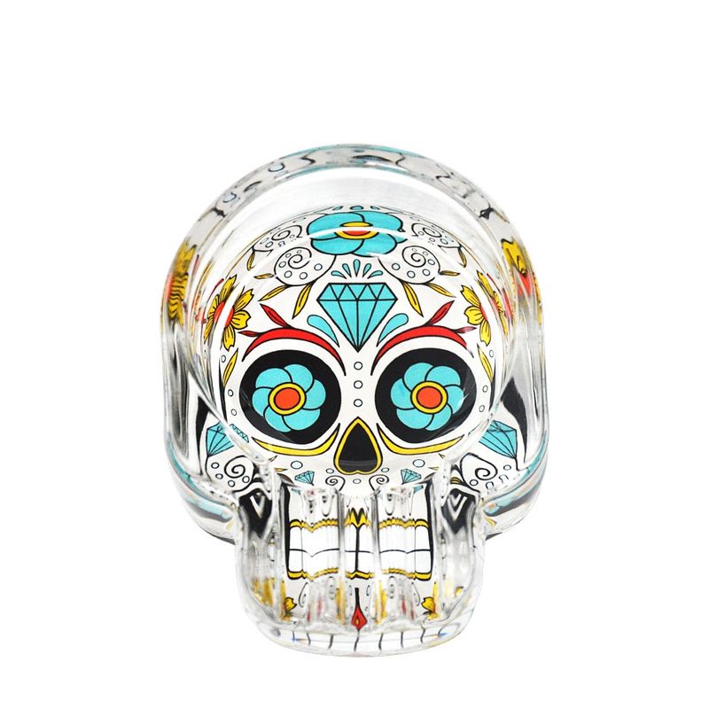 GENERICO - Cenicero De Calavera Catrina De Vidrio Modelo Surtido