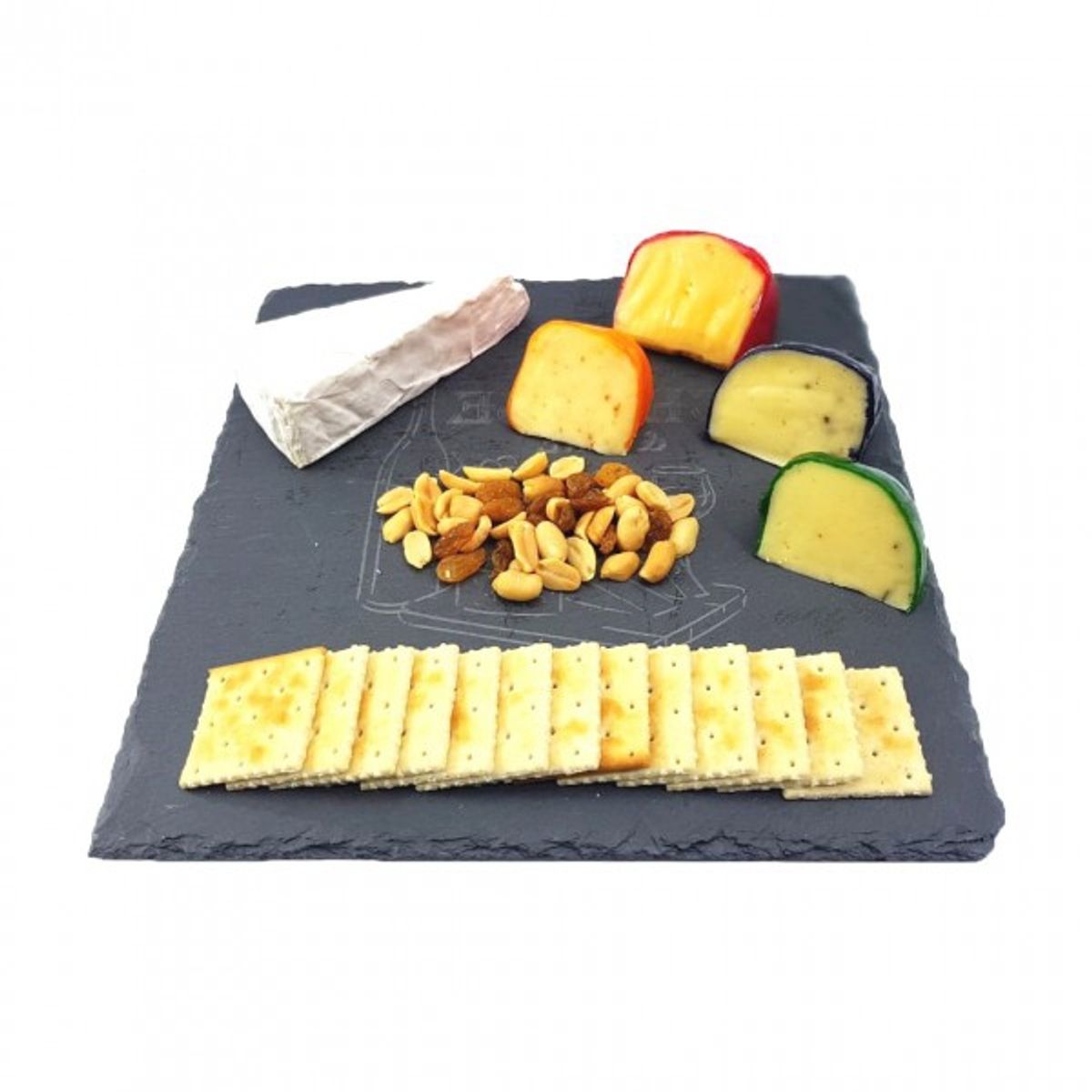 GENERICO - Tabla Cocktail Coctel Aperitivos Sushi Piedra Pizarra 30cm