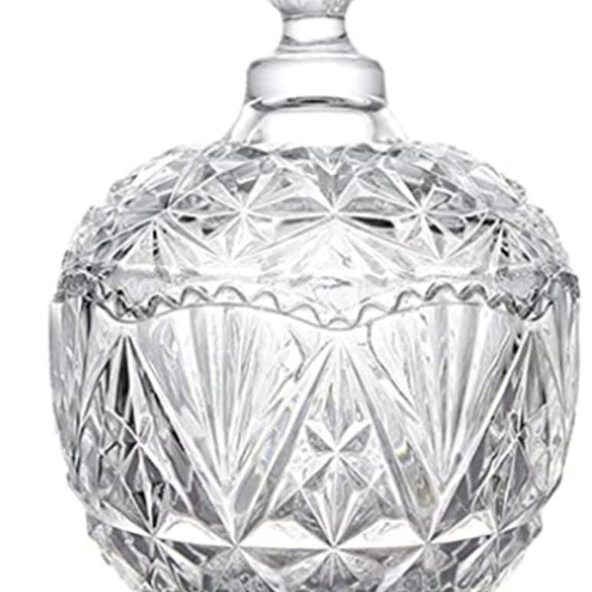 GENERICO - Bombonera Azucarero Caramelera Decorativa De Vidrio 11x12cm