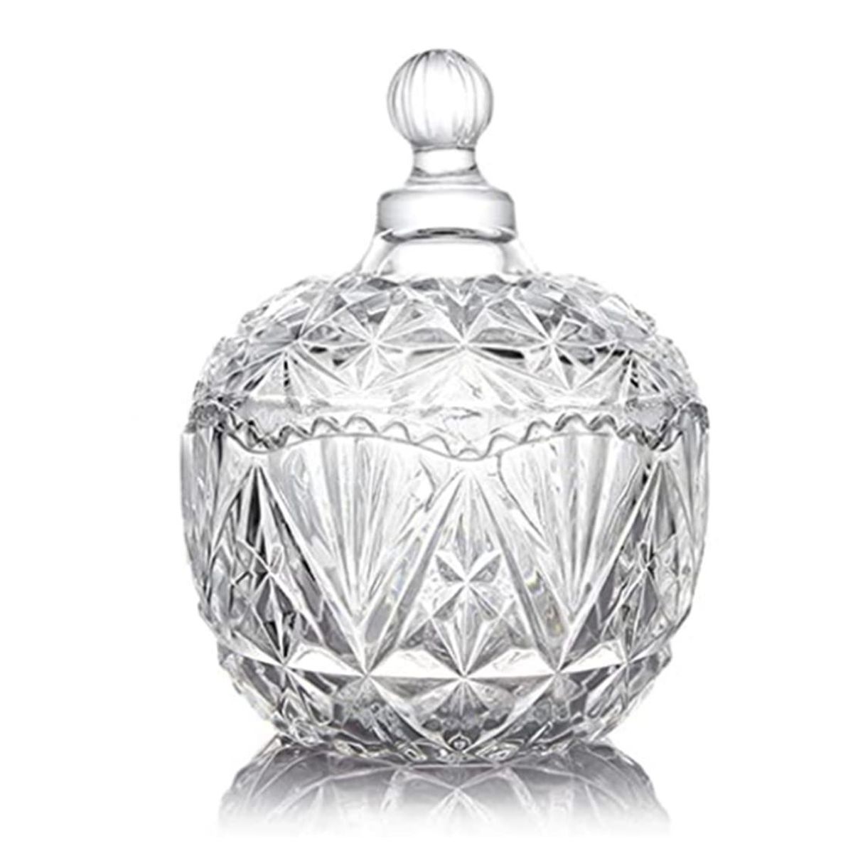 GENERICO - Bombonera Azucarero Caramelera Decorativa De Vidrio 11x12cm