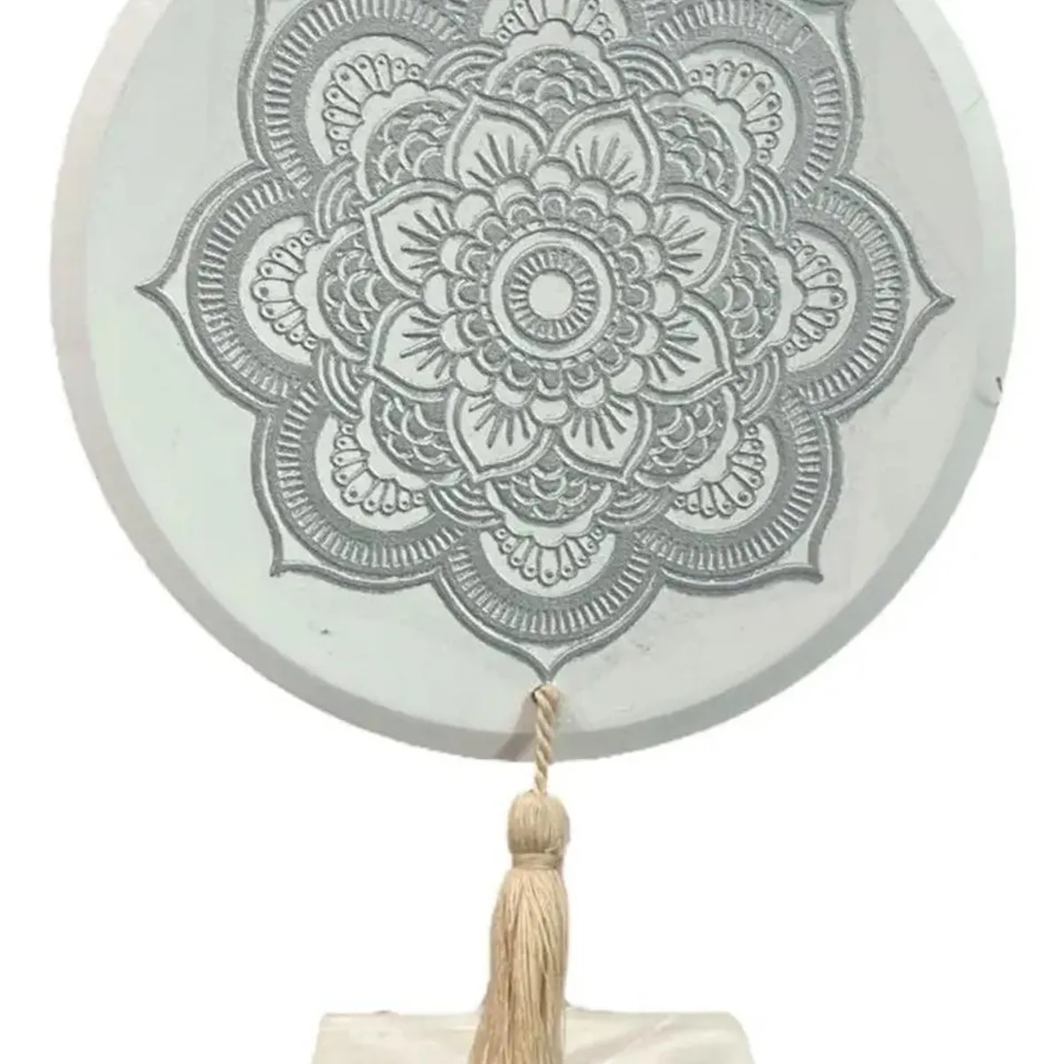 OEM - Adorno Decorativo De Mandalas Estilo Nordico 30x21cm BL - Blanco