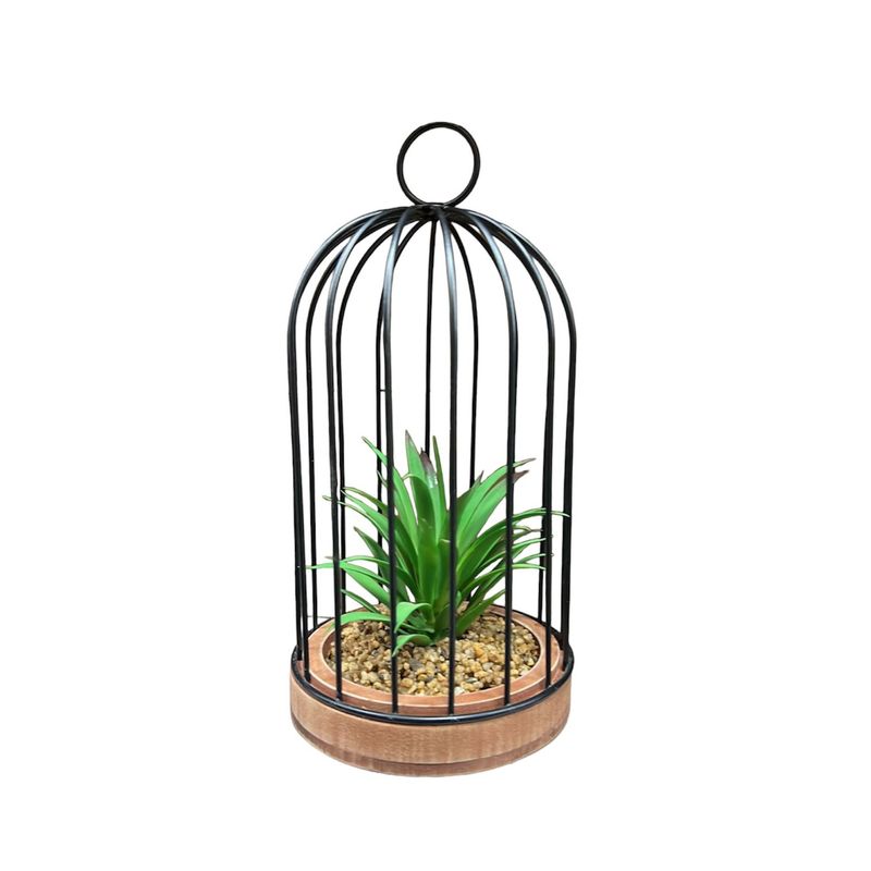GENERICO - Adorno Decorativo Jaula Con Planta Decorativa Hogar