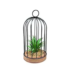 GENERICO - Adorno Decorativo Jaula Con Planta Decorativa Hogar
