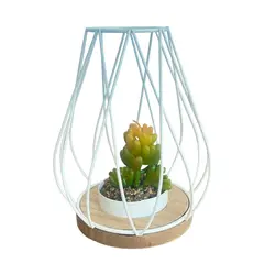 GENERICO - Adorno Decorativo Jaula Con Planta Decoracion SUCULENTA