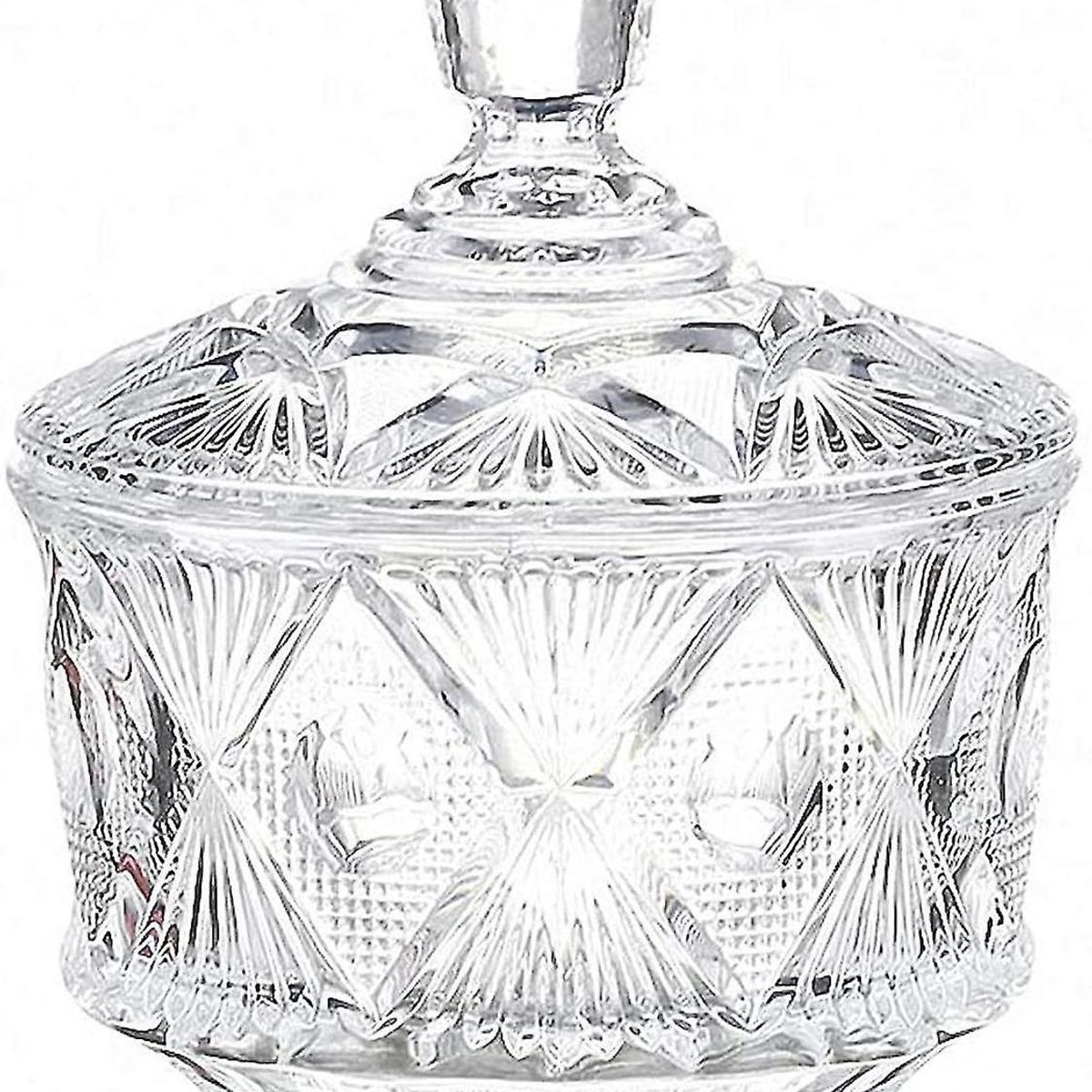 GENERICO - Bombonera Azucarero Caramelera Decorativa De Vidrio 12x15cm