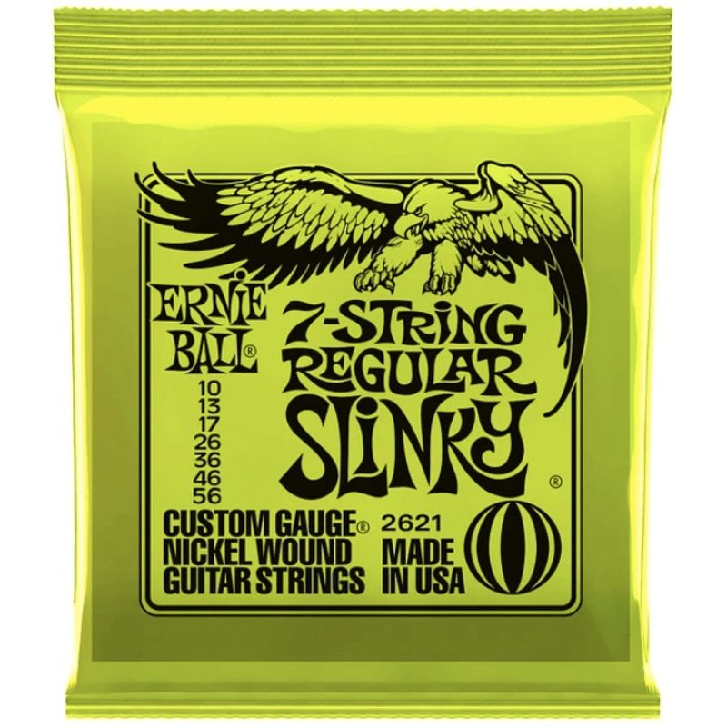ERNIE BALL - ERNIE BALL 2621 Set de Cuerdas Guitarra Eléctrica 7 Strings Regular Slinky