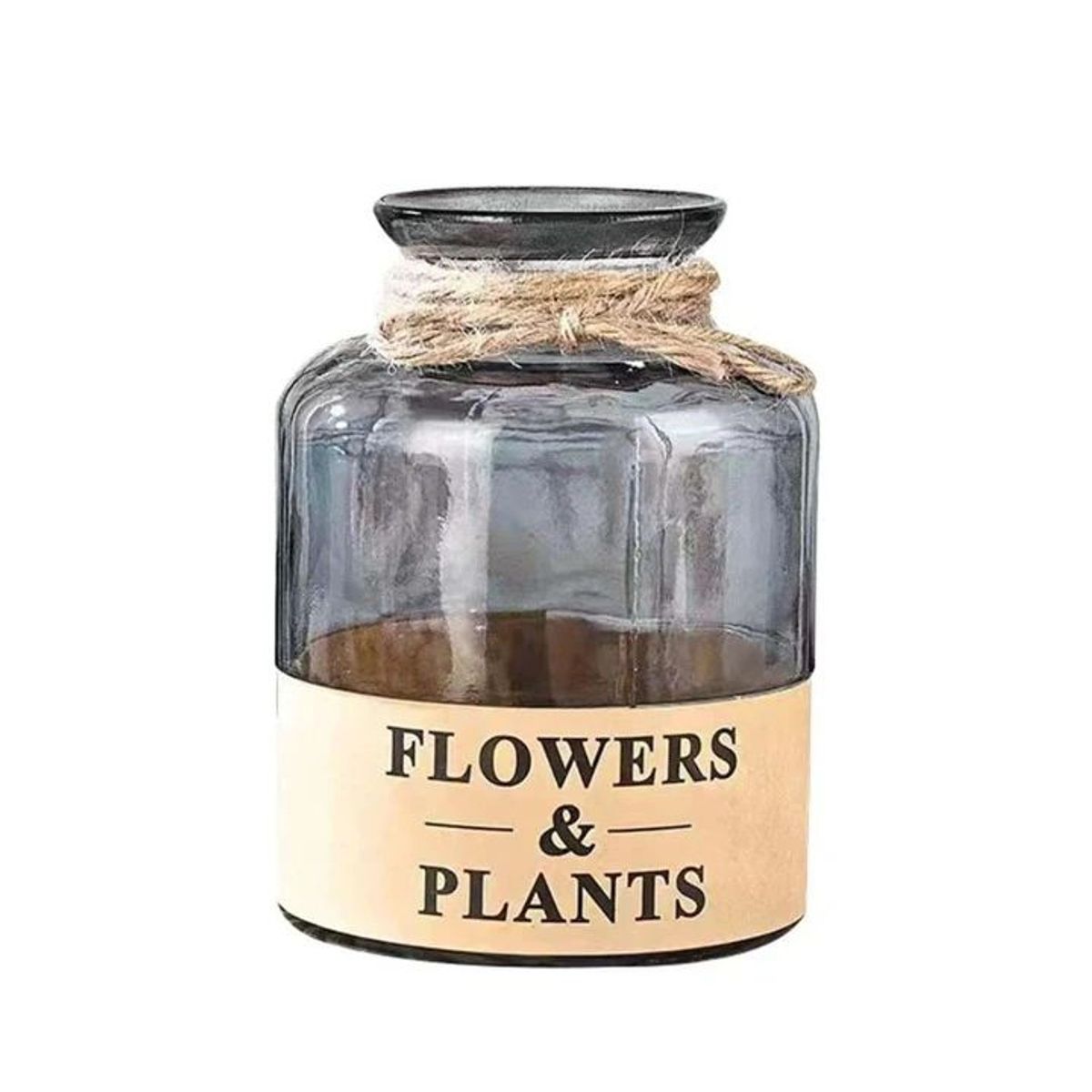 GENERICO - Florero Jarron Decorativo Vidrio Flowers Flores 14x10m