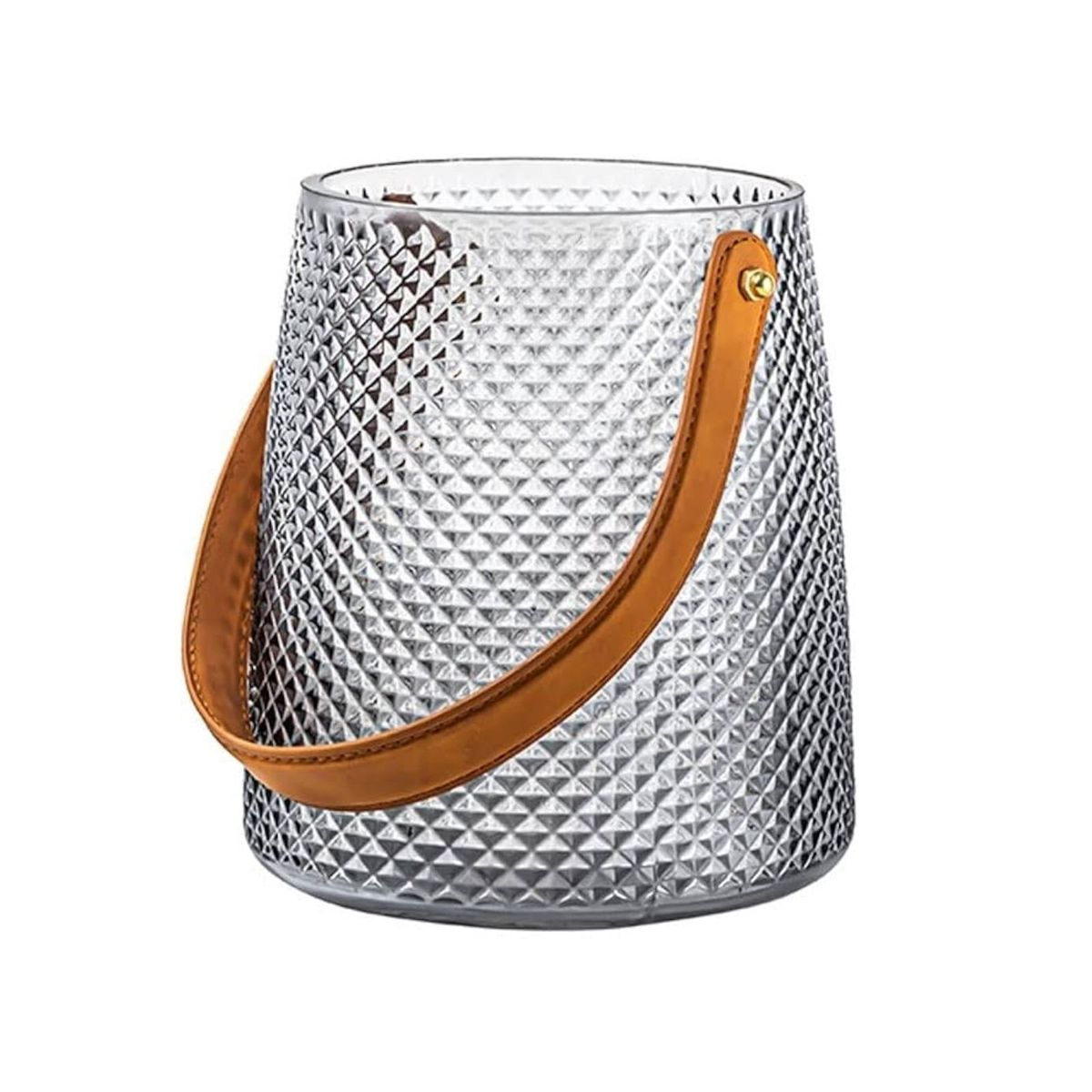 GENERICO - Florero Jarron Decorativo Vidrio Flores 16x12cm