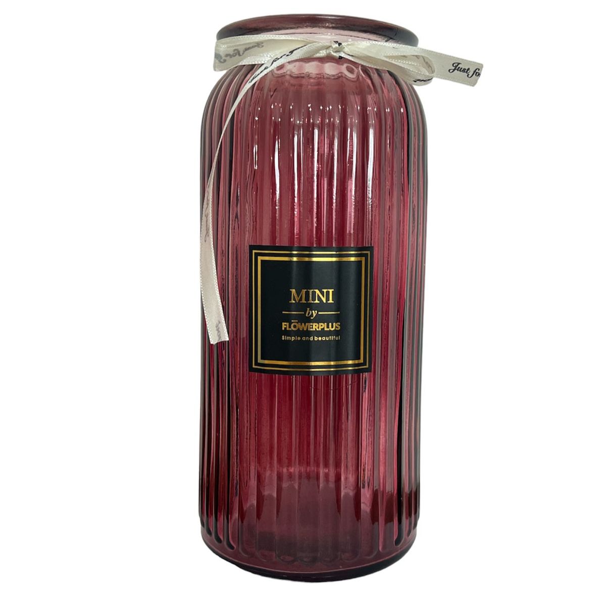 GENERICO - Florero Jarron Decorativo Vidrio Colorido Lineas 24cm F